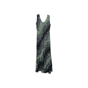 Marina by Marina Bresler Sequin Silk Evening Gown Black Green Y2K Party Dress 10